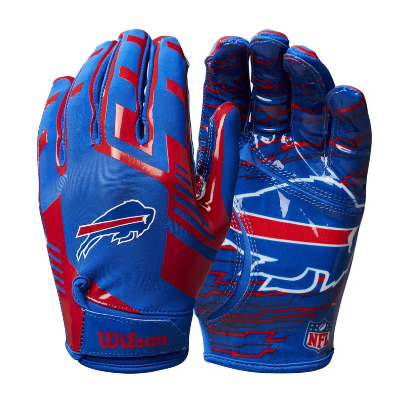 Wilson NFL Stretch Fit Football Gloves - Youth, Buffalo Bills - Image 1